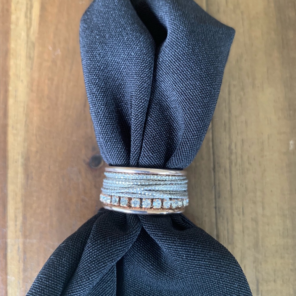 Rose Gold Tone and Crystal Ring